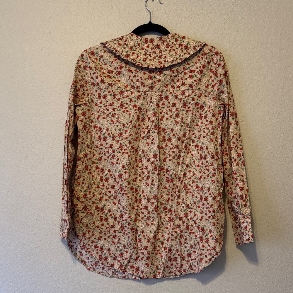 English Factory Red Floral Blouse - Picture 6 of 8